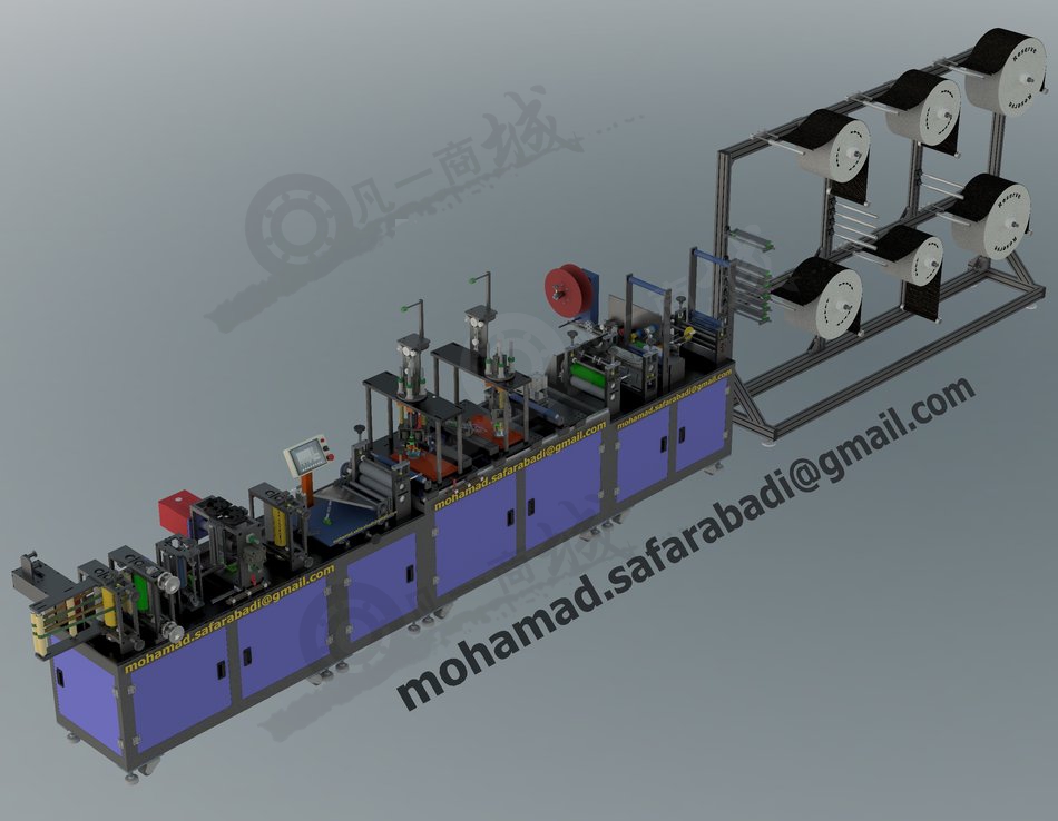 全自动n95口罩生产机3d模型图纸 模型截图[3]