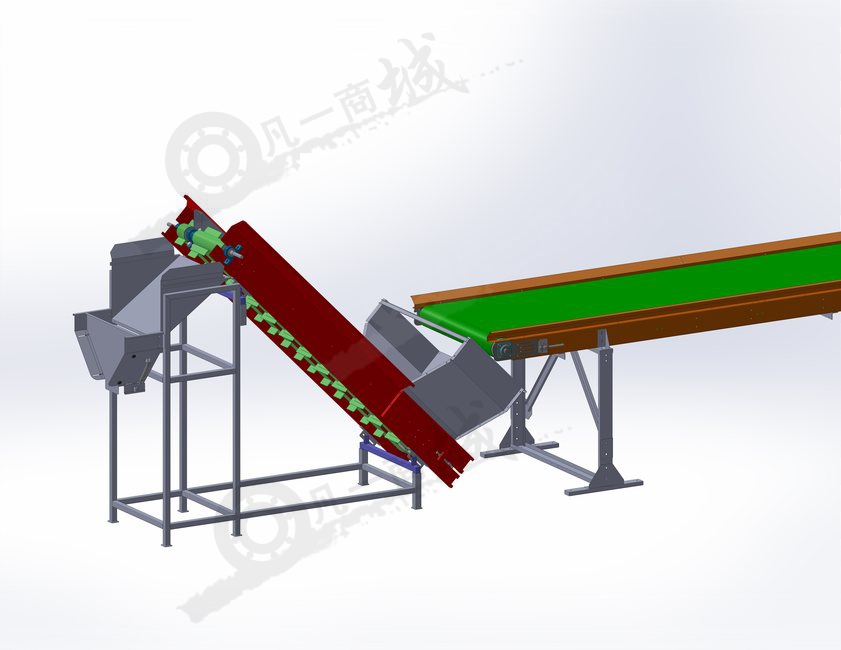 包装袋提升输送机3d图 模型截图[2]
