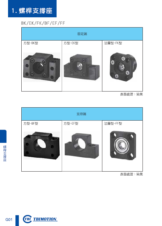 tbi丝杆支撑座选型手册目录下载