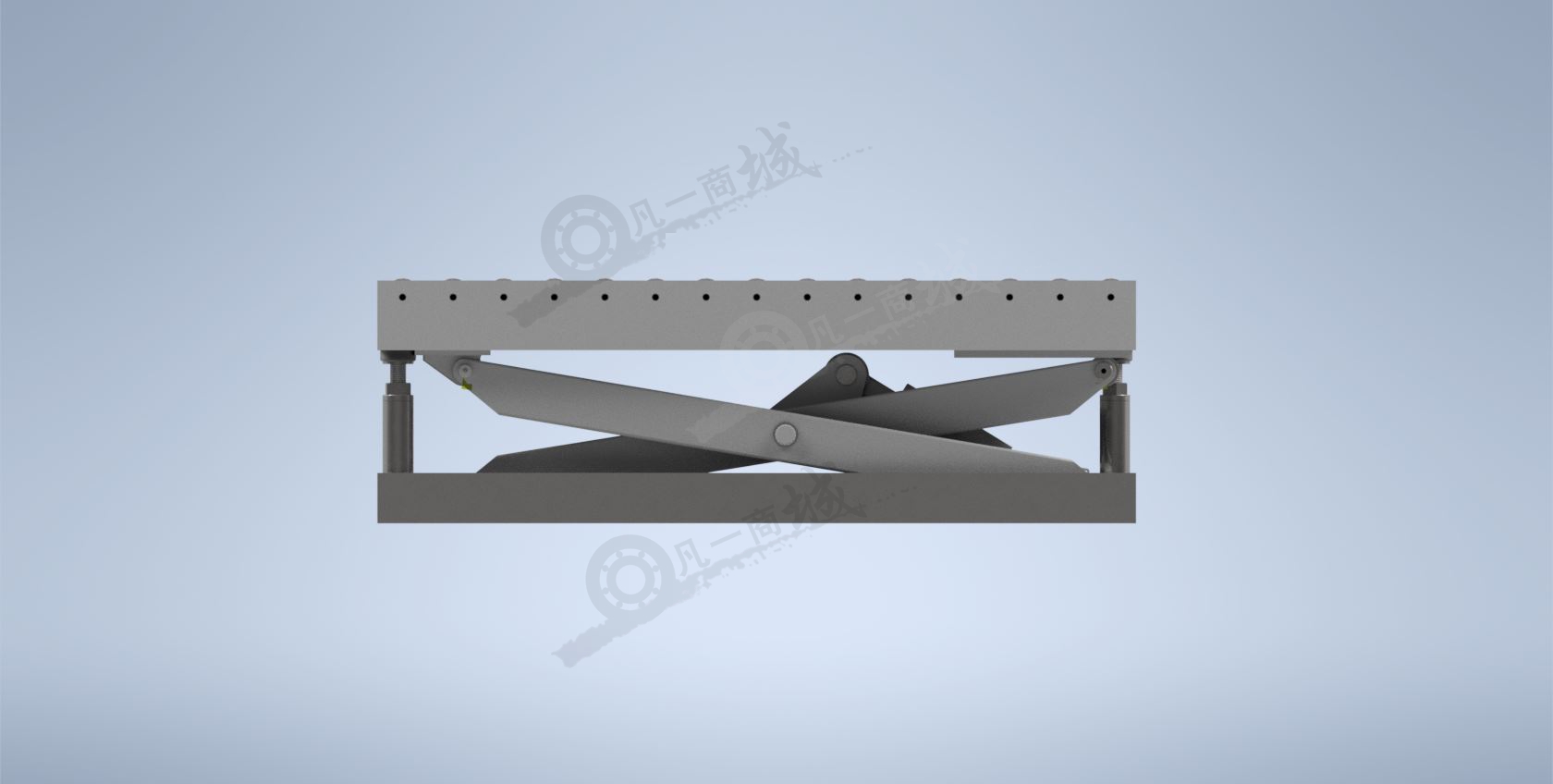 可升降滚筒输送机构-剪刀式滚筒线3d模型 模型截图[4]