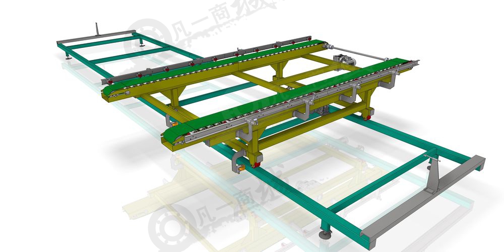 可移动输送线平台-平移输送机构设计3d模型 模型截图[1]