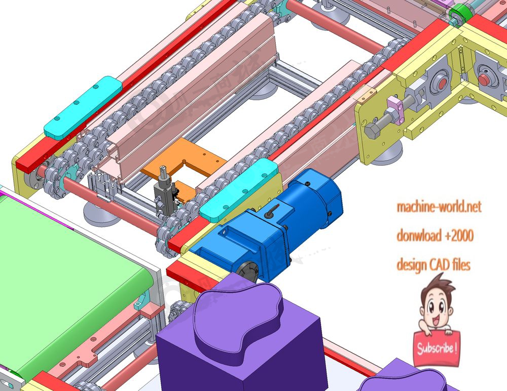 倍速链环形输送线-生流水线设计3d模型 模型截图[4]