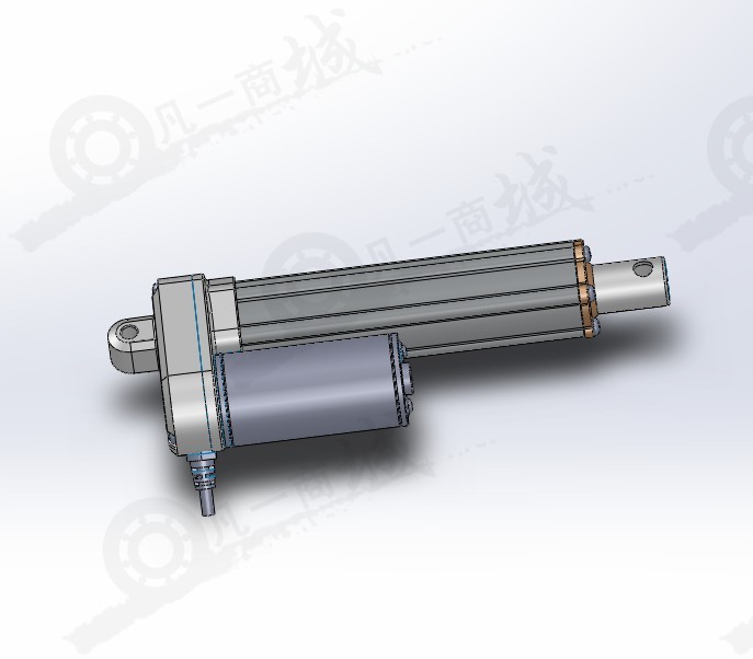 电动推杆3d模型图纸 模型截图[1]