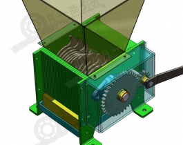 手动塑料破碎机3d图
