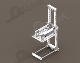 可前后移动升降机3d图