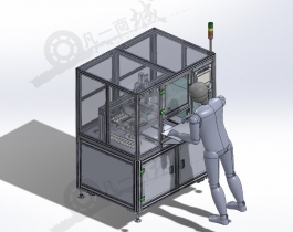 半自动电池组焊接件3d图