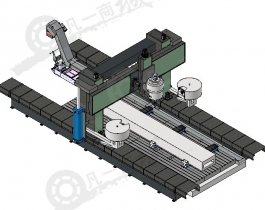 多功能数控机床3d图