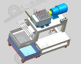 带滤网的粉碎机3d模型