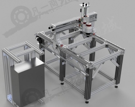 铝型材结构木头雕刻机3d图