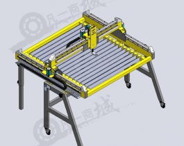 可折叠可移动数控雕刻机3d模型