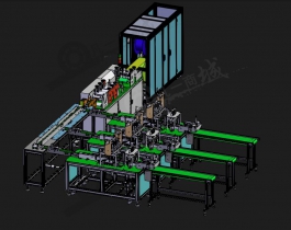 一带三自动输送口罩机3d模型