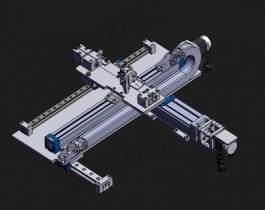 xy2轴移动平台3d图