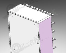 壁挂格口售卖机3d模型图