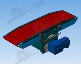 高负载带式输送机3d图