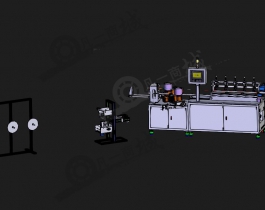 纸管卷料设备三维模型