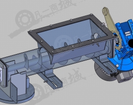 螺旋杆输送机3d图