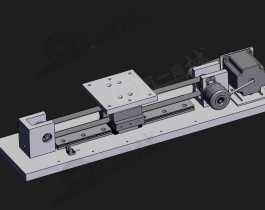 同步带驱动直线运动机构3d图