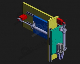 二轴气动抓取机构3d模型