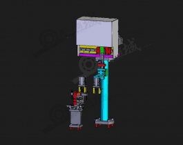 二轴抓放机构3d模型图