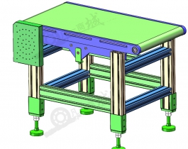 输送工作台3d模型图