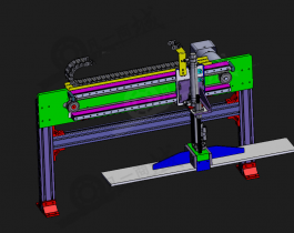 平移抓放机构3d图